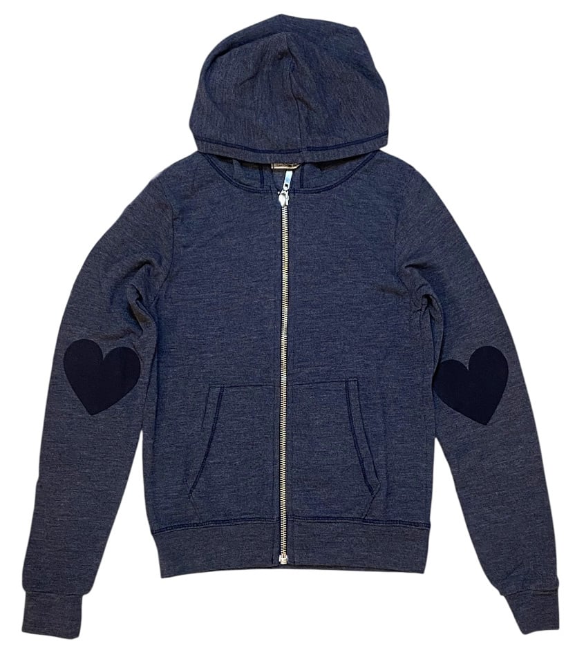 T2Love Navy Hearts Zip Hoodie