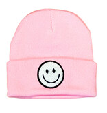 Pink Smiley Patch Hat