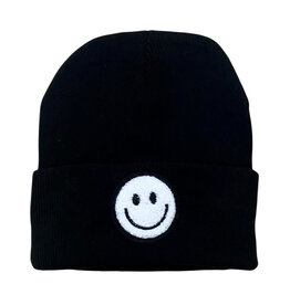 Black Smiley Patch Hat