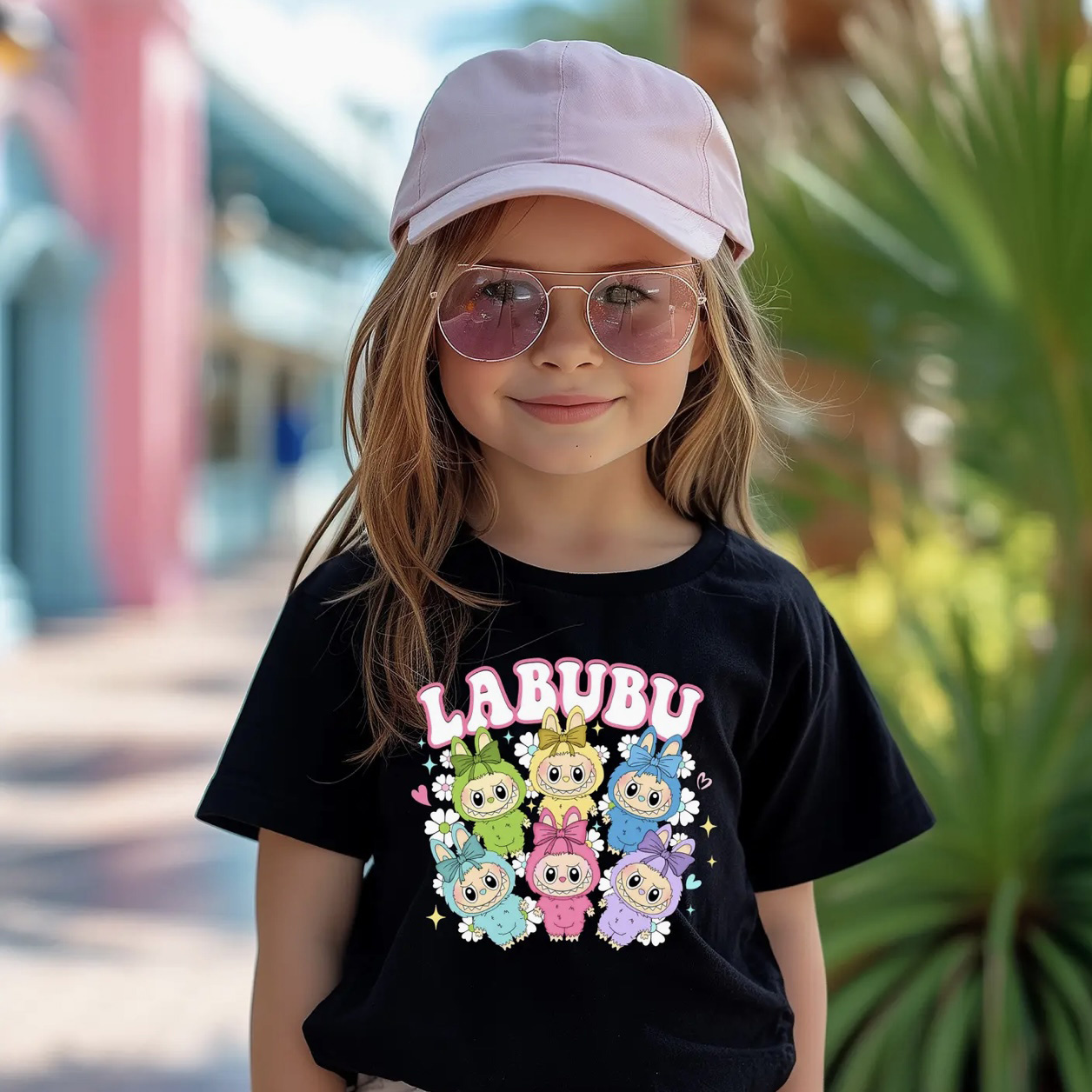 Labubu Inspired Black SS Tee