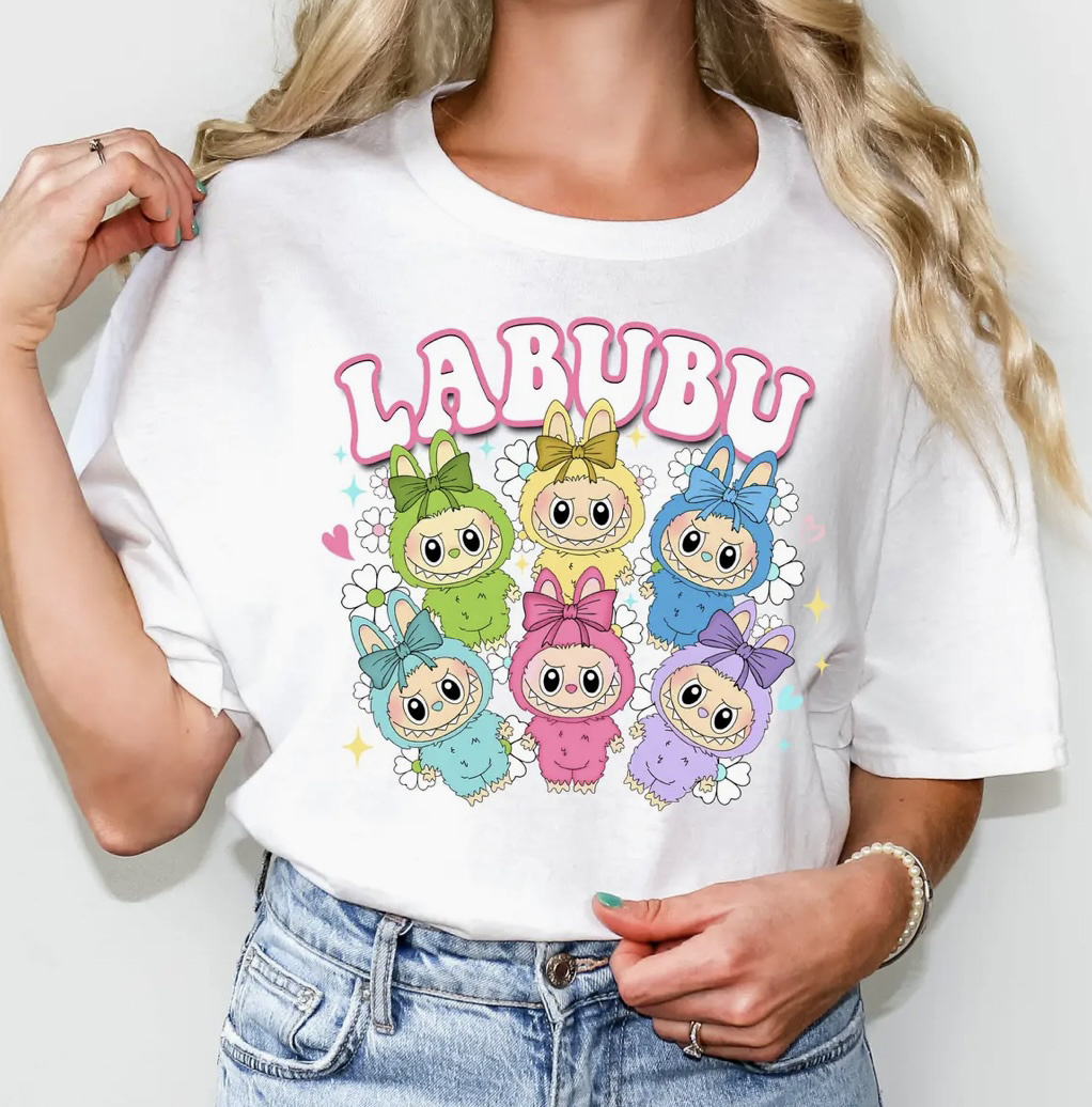 Labubu Inspired White SS Tee