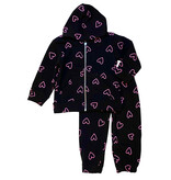 FBZ Black Pink Heart Infant Sweatsuit