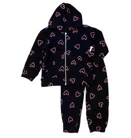 FBZ Black Pink Heart Infant Sweatsuit