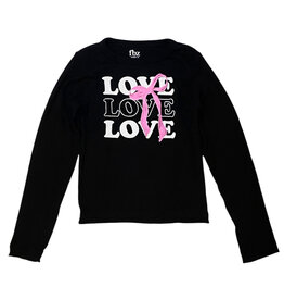 FBZ Love with Bow Ribbed Top