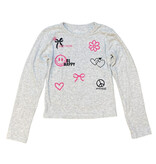FBZ Lt Grey Heather Good Vibes Ribbed Top