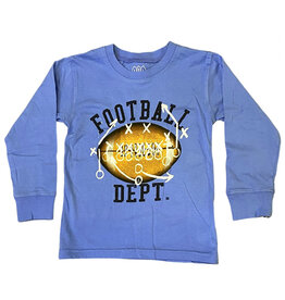 Wes and Willy Blue Football Dept. LS Tee