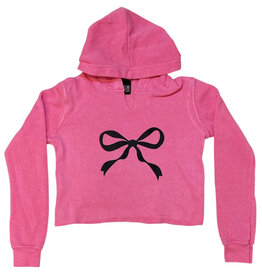Love Junkie Pink Bow Fleece Hoodie