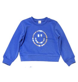 Dori Silver Irrid. Smiley Blue Sweatshirt