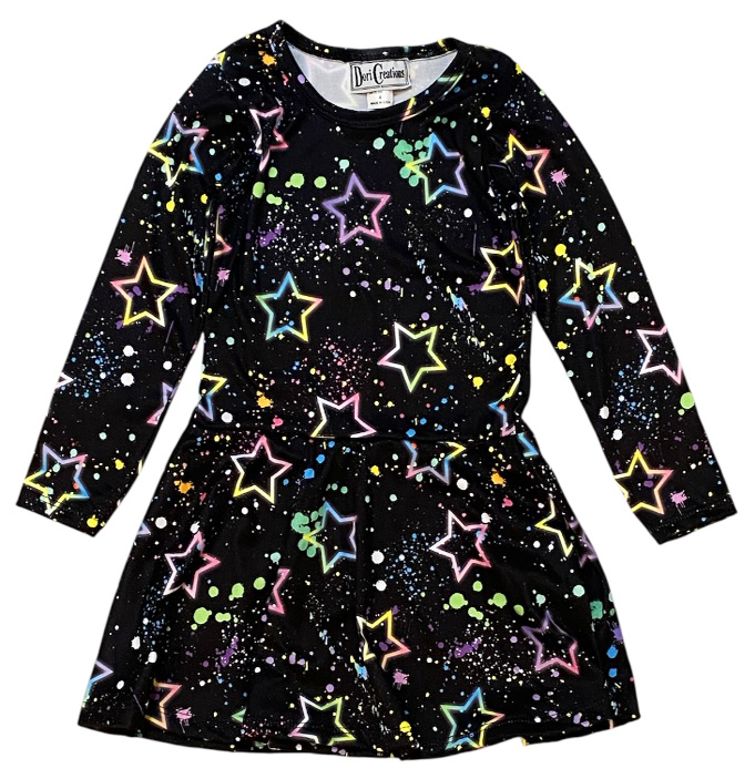 Dori Multi Stars Splatter Dress