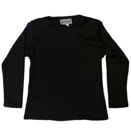 Dori Black LS Ribbed Top