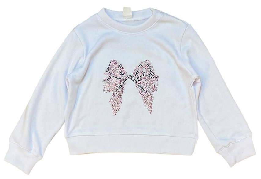 Dori Big Bow White Sweatshirt
