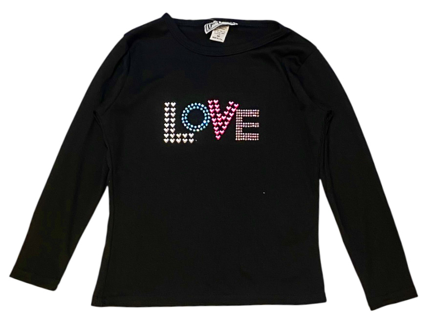 Dori LOVE Stud LS Ribbed Top