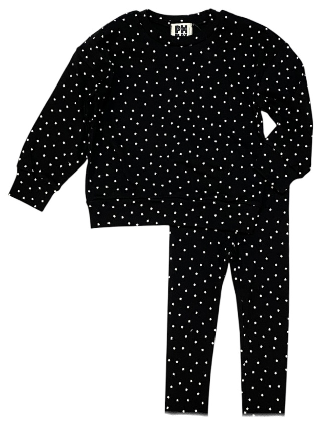 Petite Hailey Black Stars Inf. Legging Set