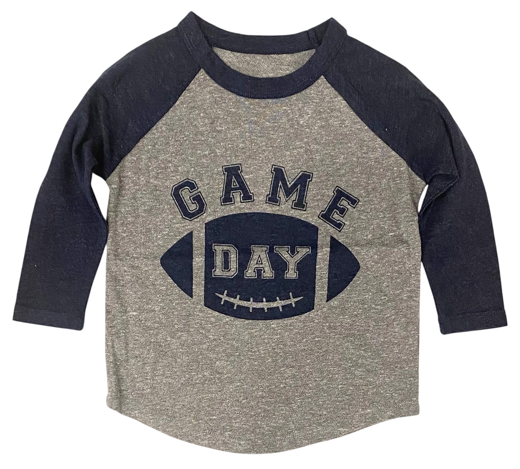 Chaser Game Day Navy/Grey Raglan Top