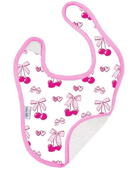 Baby Jar Cherry Bows Bib