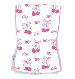 Baby Jar Cherry Bows Burp Cloth