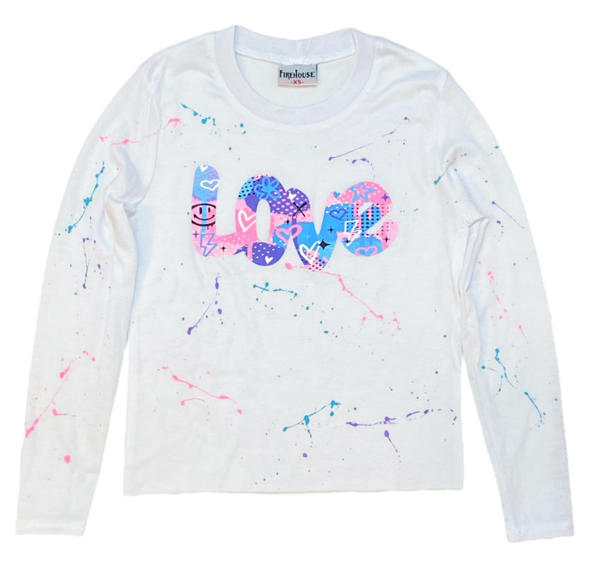 Firehouse Fun Love Splatter LS Tee