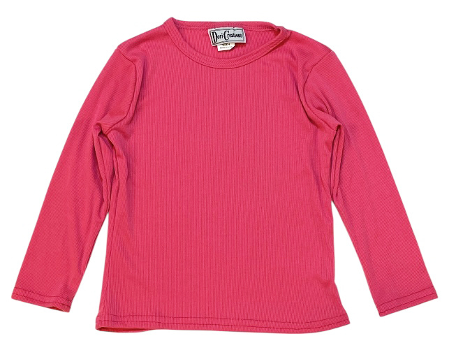 Dori Fuchsia LS Ribbed Top