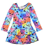 Social Butterfly Doodles Ruffle Dress