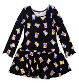 Social Butterfly Colorful Teddy Bears Ruffle Dress