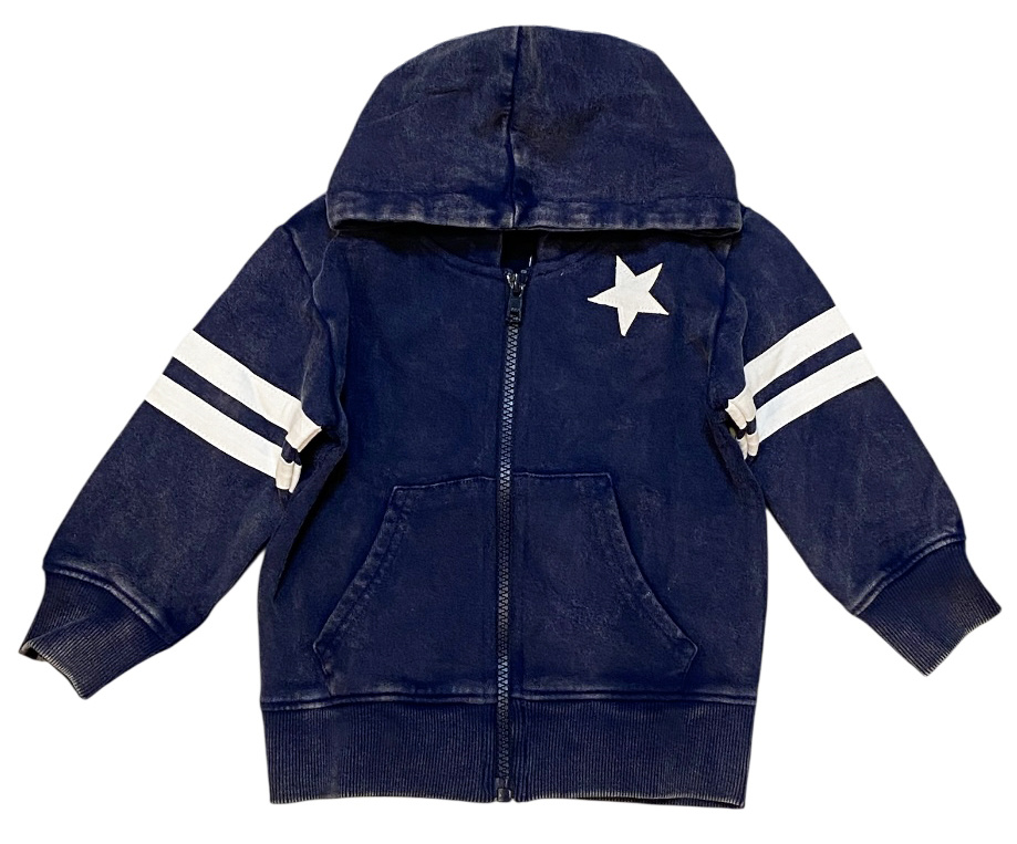 Mish Enz Navy Sport Star Zip Hoodie