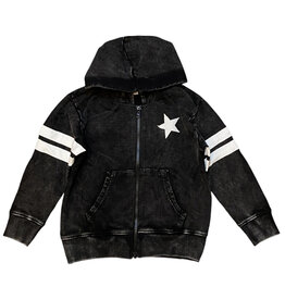 Mish Black Enz Sport Star Zip Hoodie