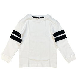 Mish White w/Blk Stripe Thermal Top