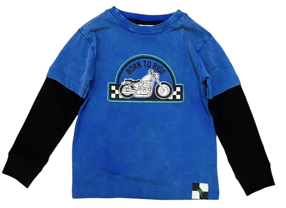 Mish Cobalt Born 2 Ride Infant Top