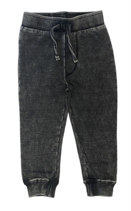 Mish Black Distressed Denim Infant Joggers