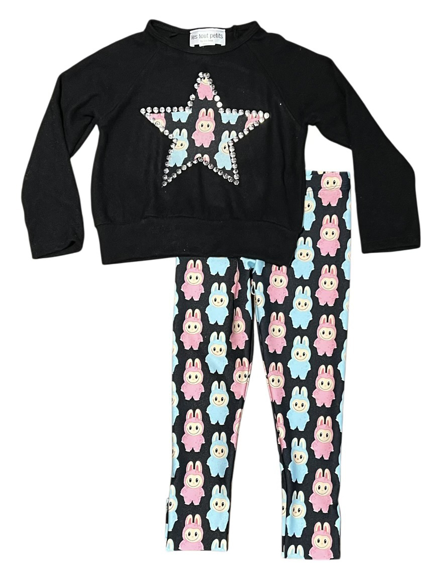 Labubu Insp. Pink/Turq Legging - PREORDER