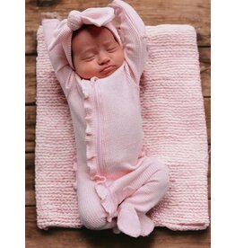SP Love Blush Pink Thermal Ruffle Footie