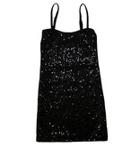Cheryl Kids Black Soft Stretch Sequin Dress