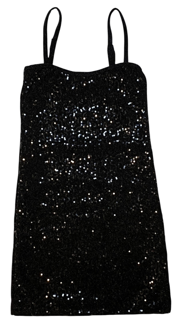 Cheryl Kids Black Soft Stretch Sequin Dress
