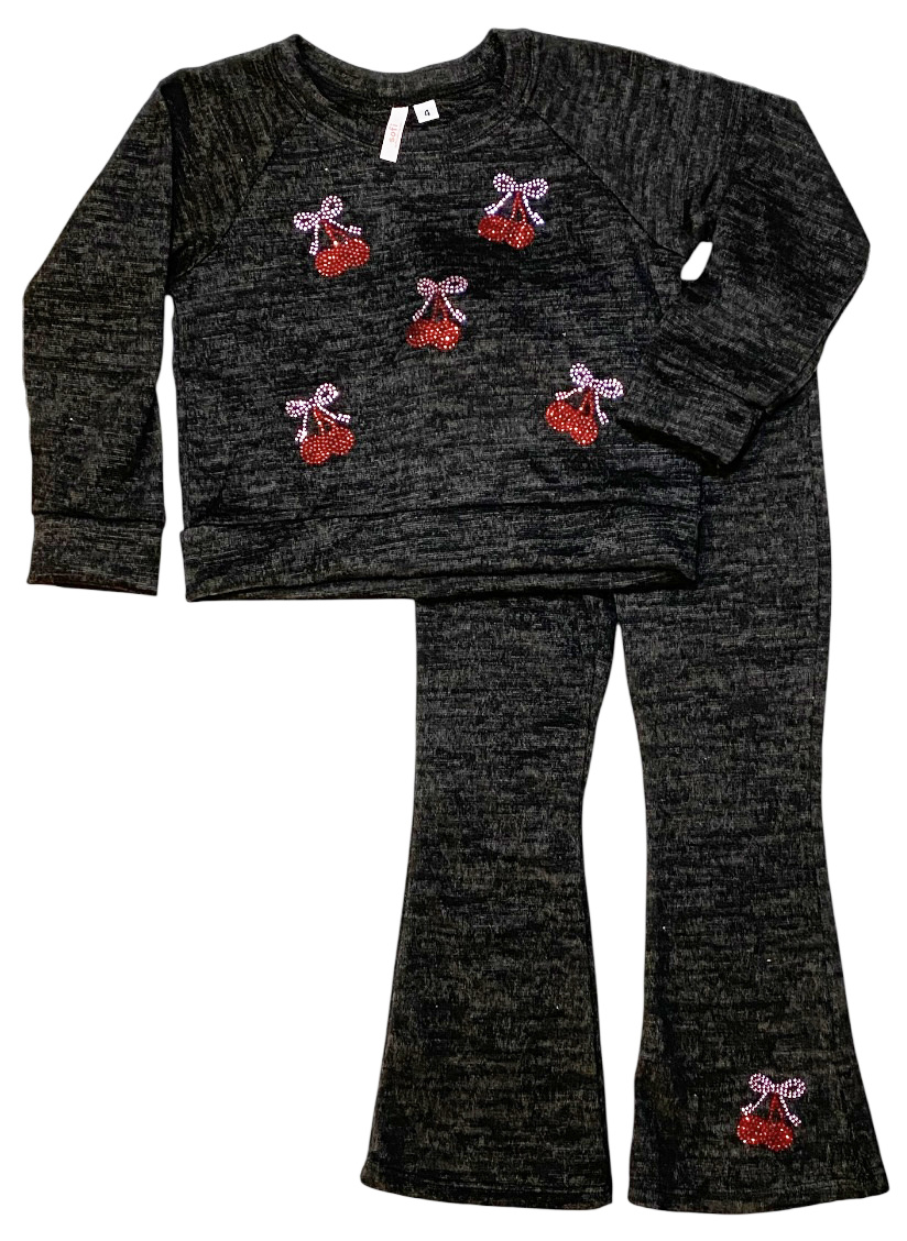 Sofi Char Hacci Rhinestone Cherry Bows Set