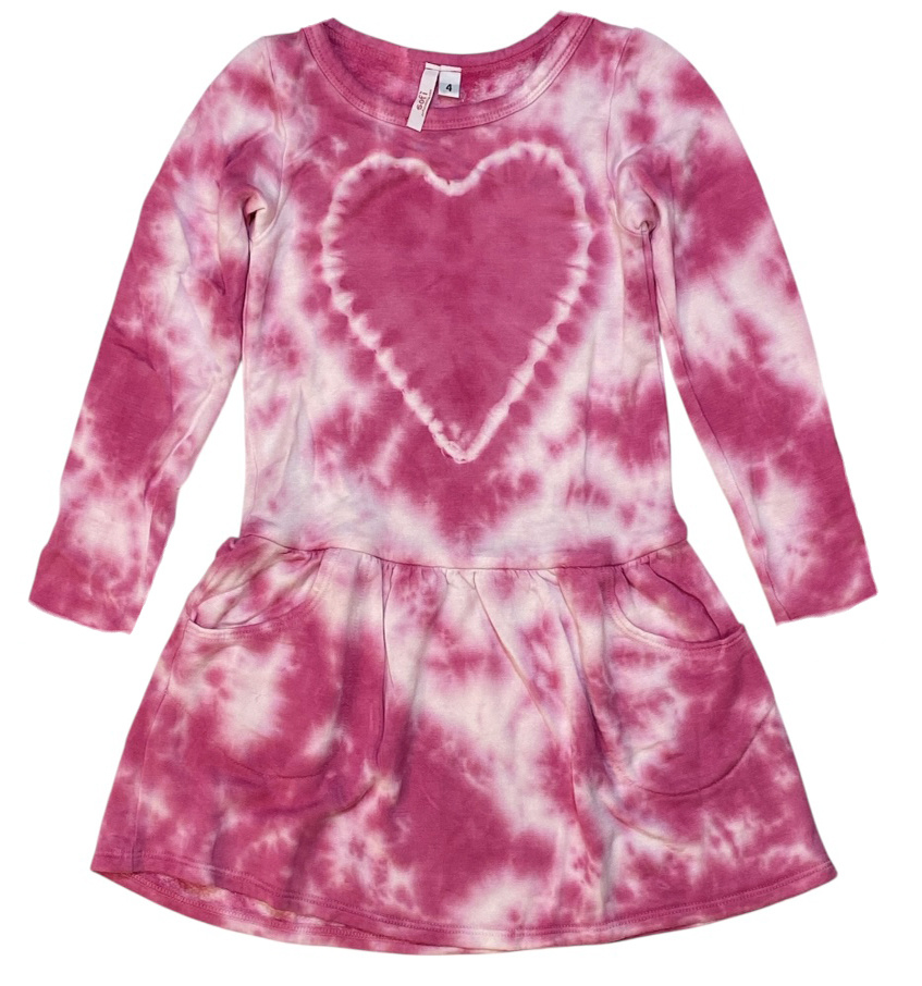 Sofi Pink TD Heart Super Soft Fleece Dress