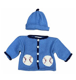 Luba-Robert Denim Baseball Sweater