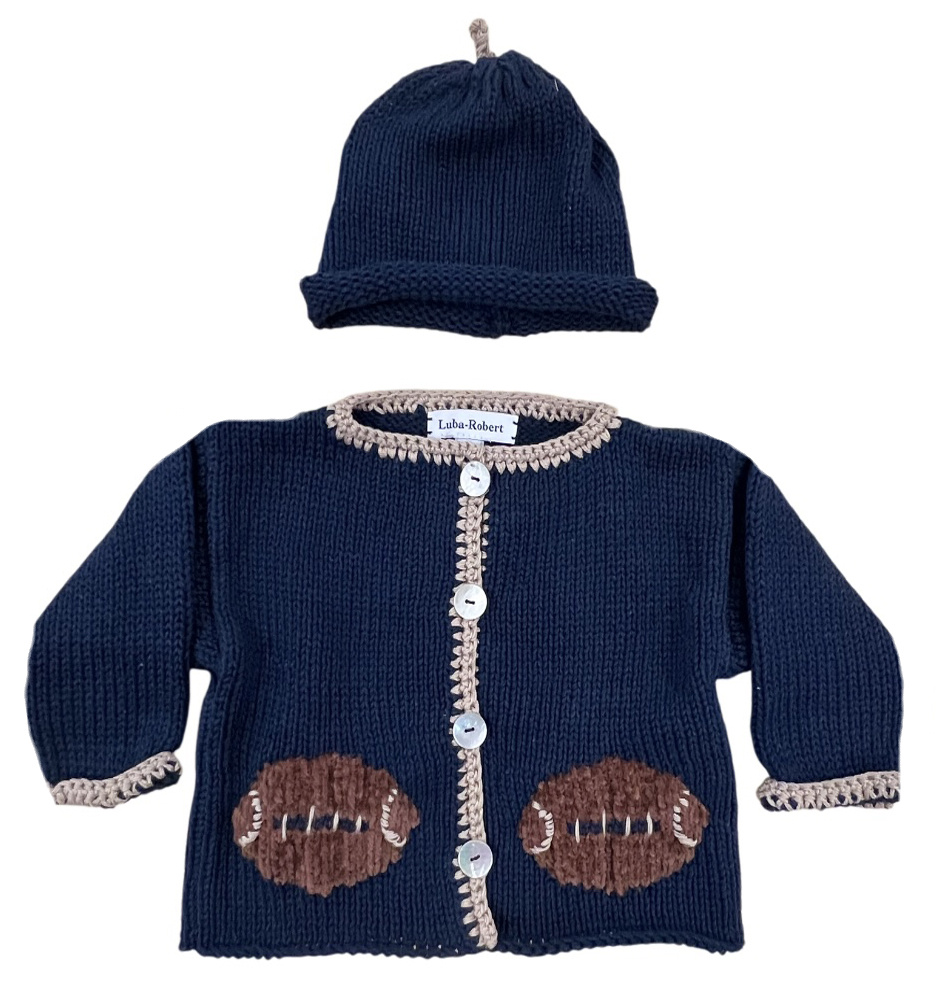 Luba-Robert Navy Football Sweater