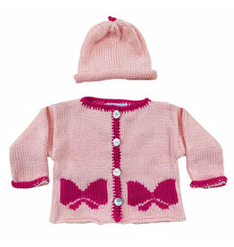 Luba Robert Pink Bow Sweater Set