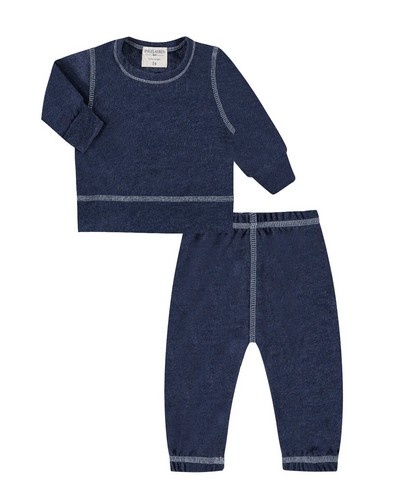 Paige Lauren Navy w/Stitching Cozy Set