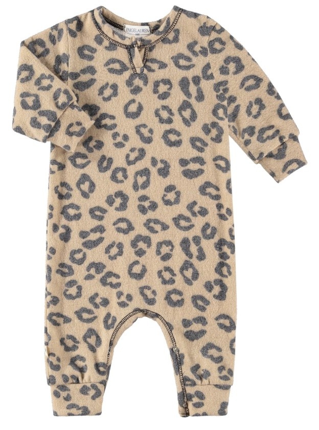 Paige Lauren Leopard Cozy Romper