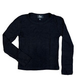 FBZ Black Sparkle Ribbed Top