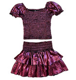 FBZ Metallic Pink Skirt Set