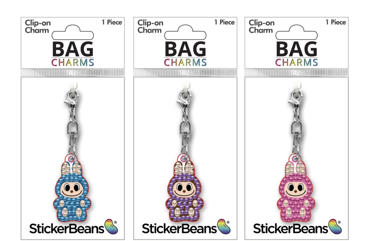 StickerBeans Rhinestone Labubu Bag Charm - 3 options