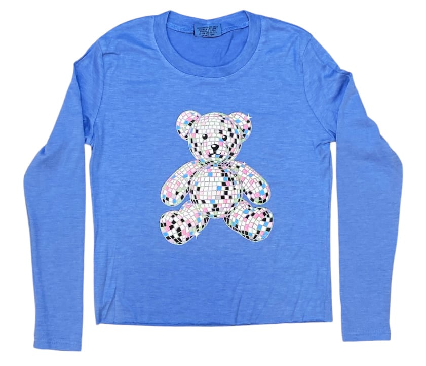 Firehouse Ice Blue Disco Bear LS Tee