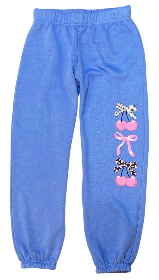 Firehouse Ice Blue Cherry Bow Sweatpant