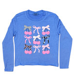Firehouse Ice Blue Cherry Bow LS Tee