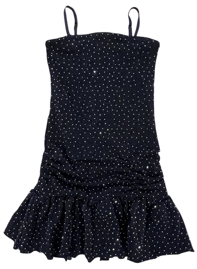FBZ Black Silver Rhinestud Dress