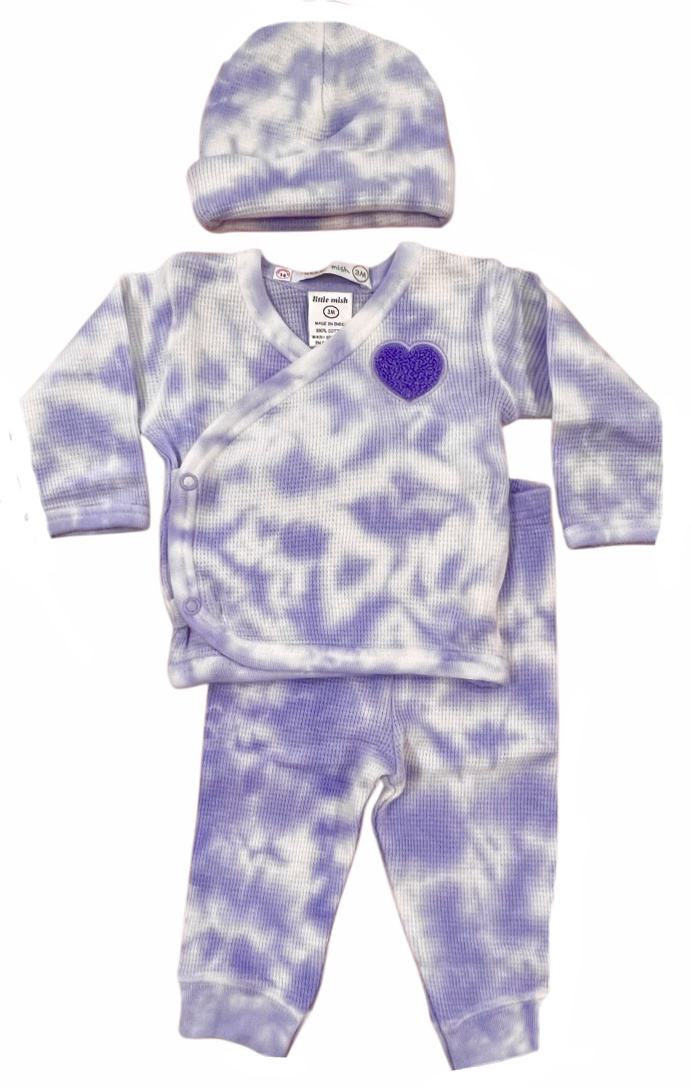 Little Mish Lilac Crush Heart 3 Pc Set