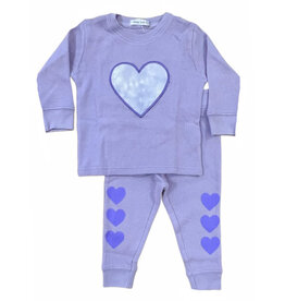 Little Mish Lilac Crush Heart Thermal Set