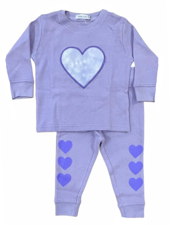 Little Mish Lilac Crush Heart Thermal Set